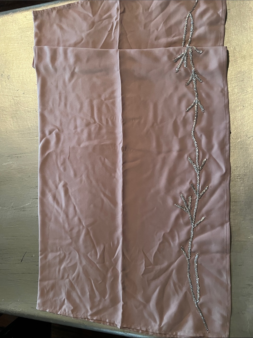 Silver Beaded Warp/Scarf